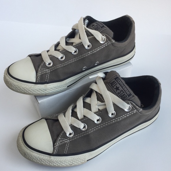 Converse Gray Sneakers Junior Sz4 - Picture 2 of 8